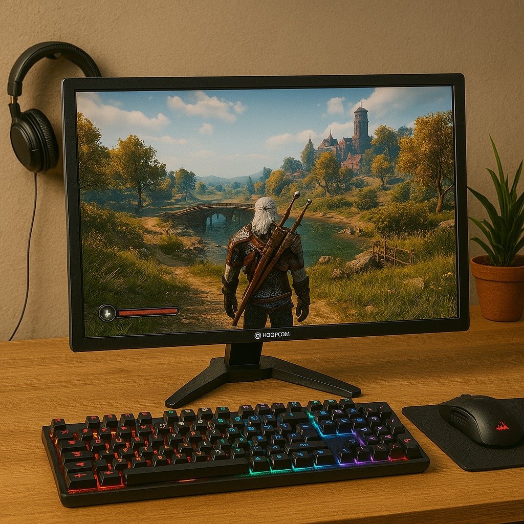 Monitor 19,5 Polegadas 75hz LED C/CABO HDMI, VGA Original Garantia Para PC Notebook Escritório Gamer