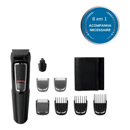 Aparador De Pelos Philips Multigroom 8 Em 1 Mg3730/15 Cor Preto 127/220v