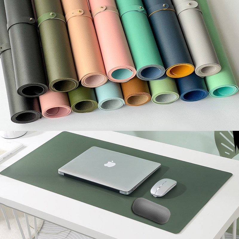 Mousepad de couro de duas cores Mouse Pads Ergonômico 80*40 Almofada protetora de tamanho grande Gaming Pc Acessórios À Prova D'água