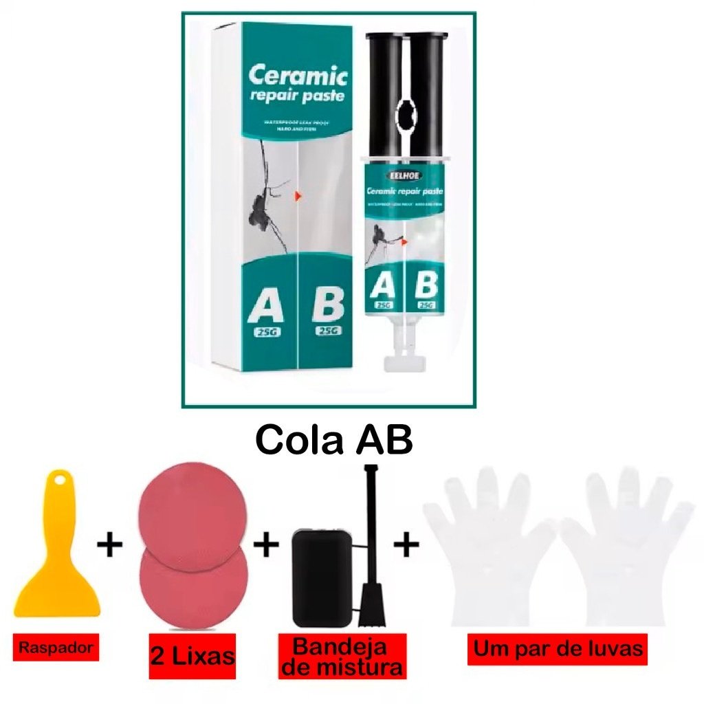 Pasta Reparo Tapa Furo Buraco Para Cerâmica Azulejo Piso Reparador Banheira Rachaduras Branco Bege