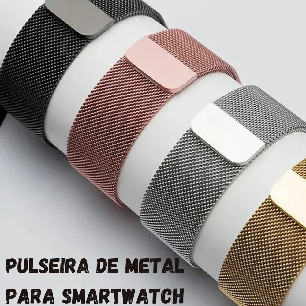 Pulseira de Metal Aço Para Smartwatch 49mm 46mm 45mm 44mm 42mm 41mm 40mm 38mm Apple Watch