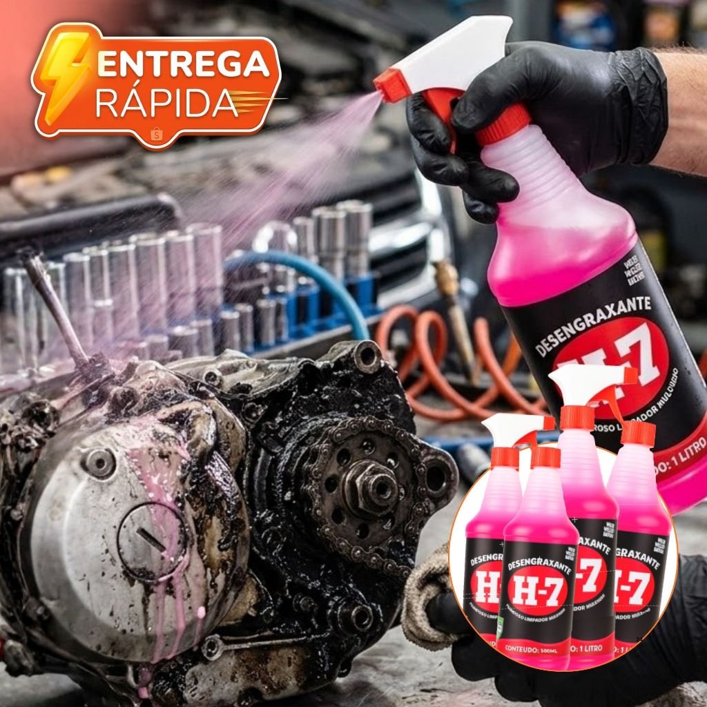 Desengraxante H7 Original Removedor Multiuso H-7 Uso Domestico, Automoveis e Geral
