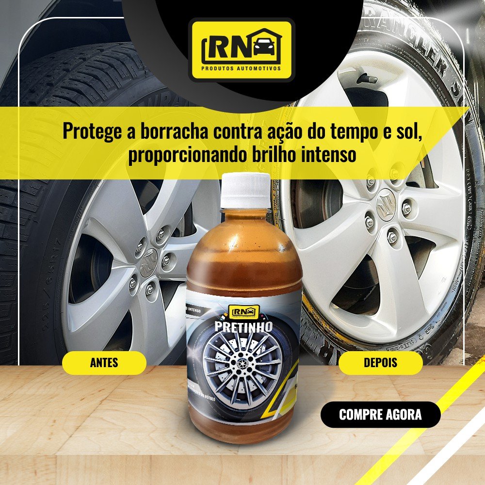 Pretinho Baba de Camelo Limpa Pneu Automotivo 500ml