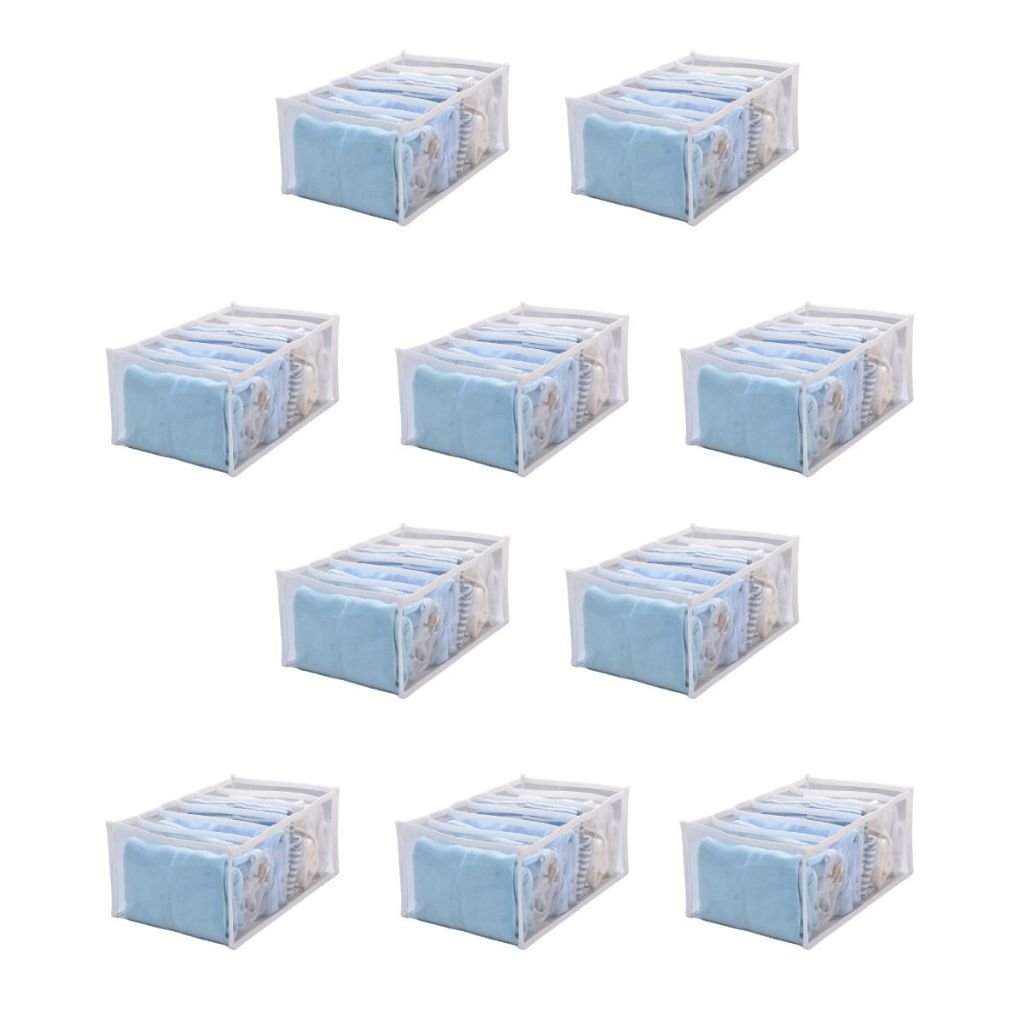 Kit 10 Colmeias Organizadoras P (24x15x10) - Roupas de Bebê, Bodys, Fraldas, Cuecas