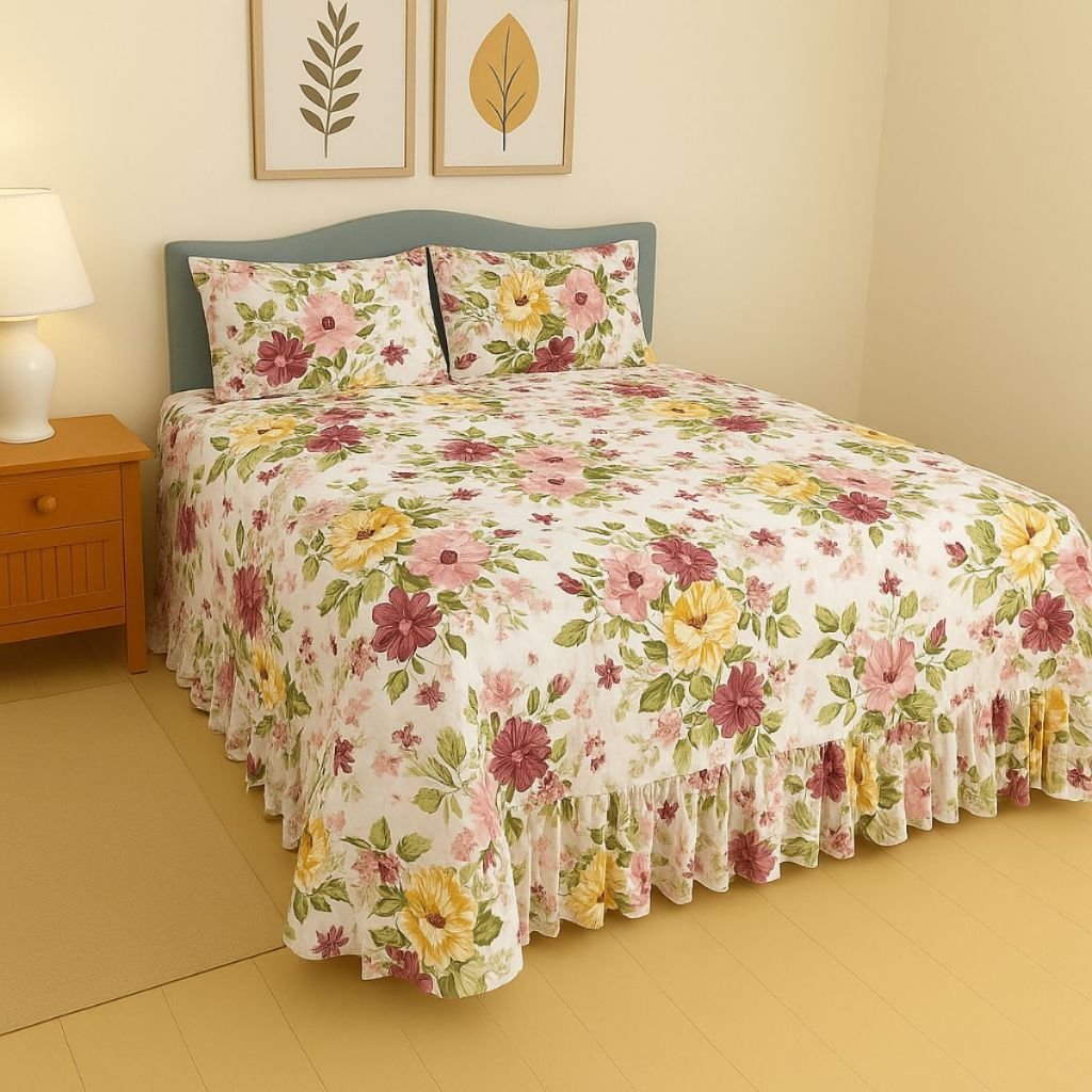 Colcha Cobre Leito Casal Helena 3 Peças Tecido 400 Fios - Vários tamanhos