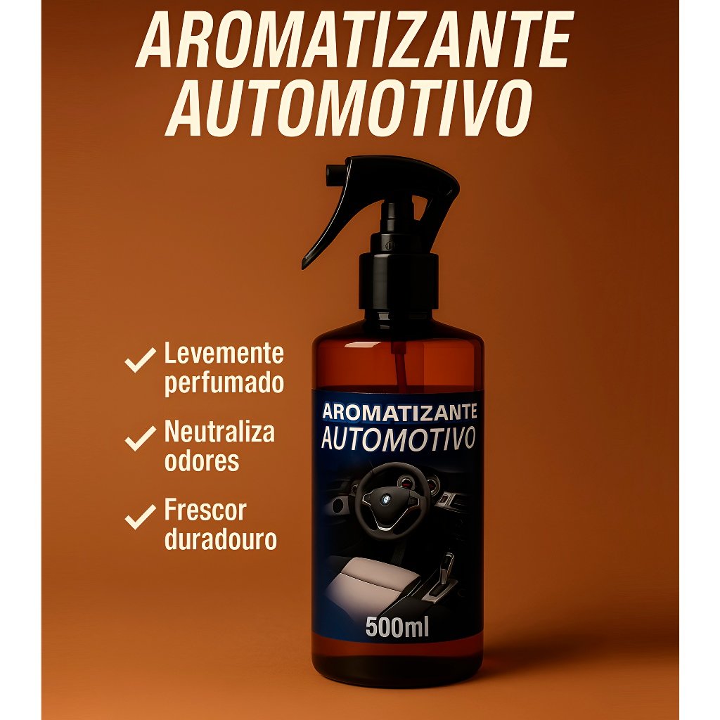 Cheirinho Para Carro Spray 500ml Aromatizante Automotivo Odorizante Concentrado Neutraliza Odores