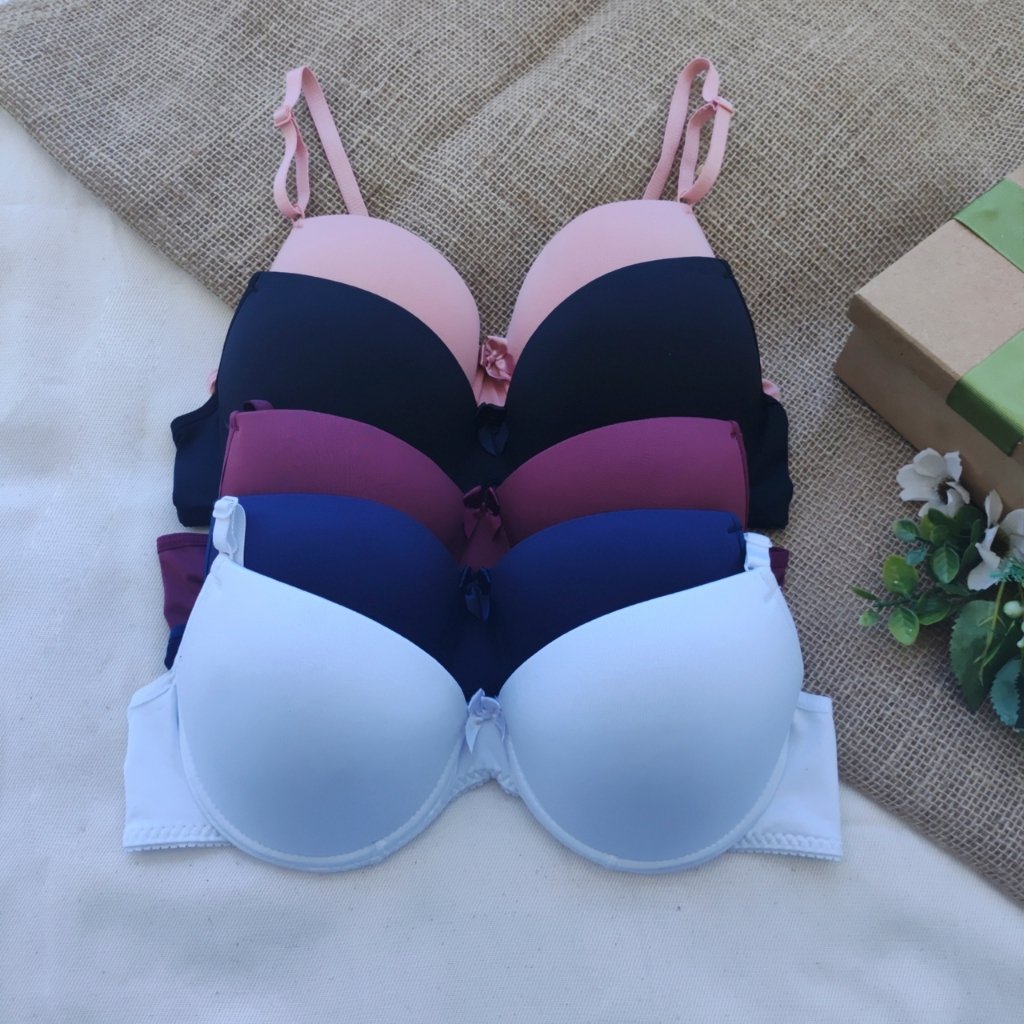 Kit 3 Sutiã Básico Com Bojo Escolha Cor Do P Ao Gg Direto da Fábrica