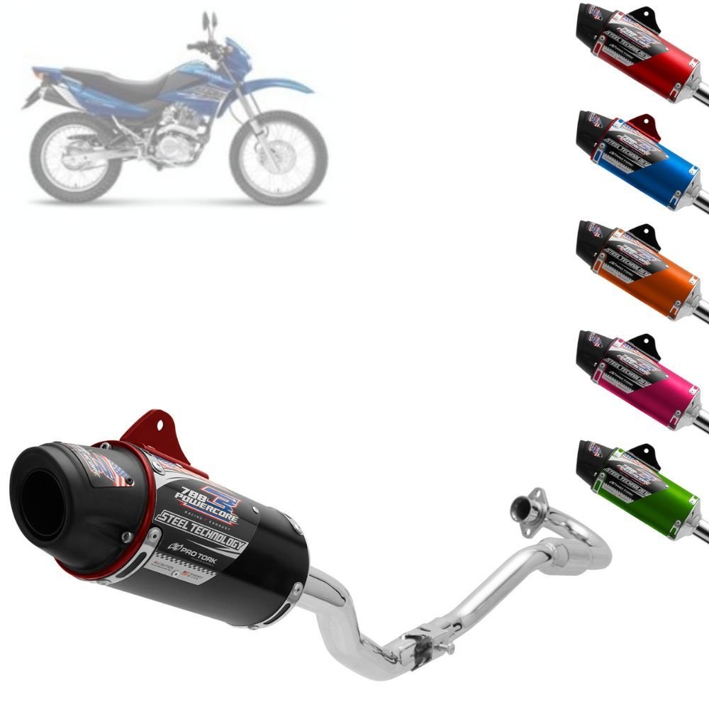 Escapamento Escape Esportivo Pro Tork Powercore 3 Steel Technology Nxr Bros 125 2003 á 2005 Cromado