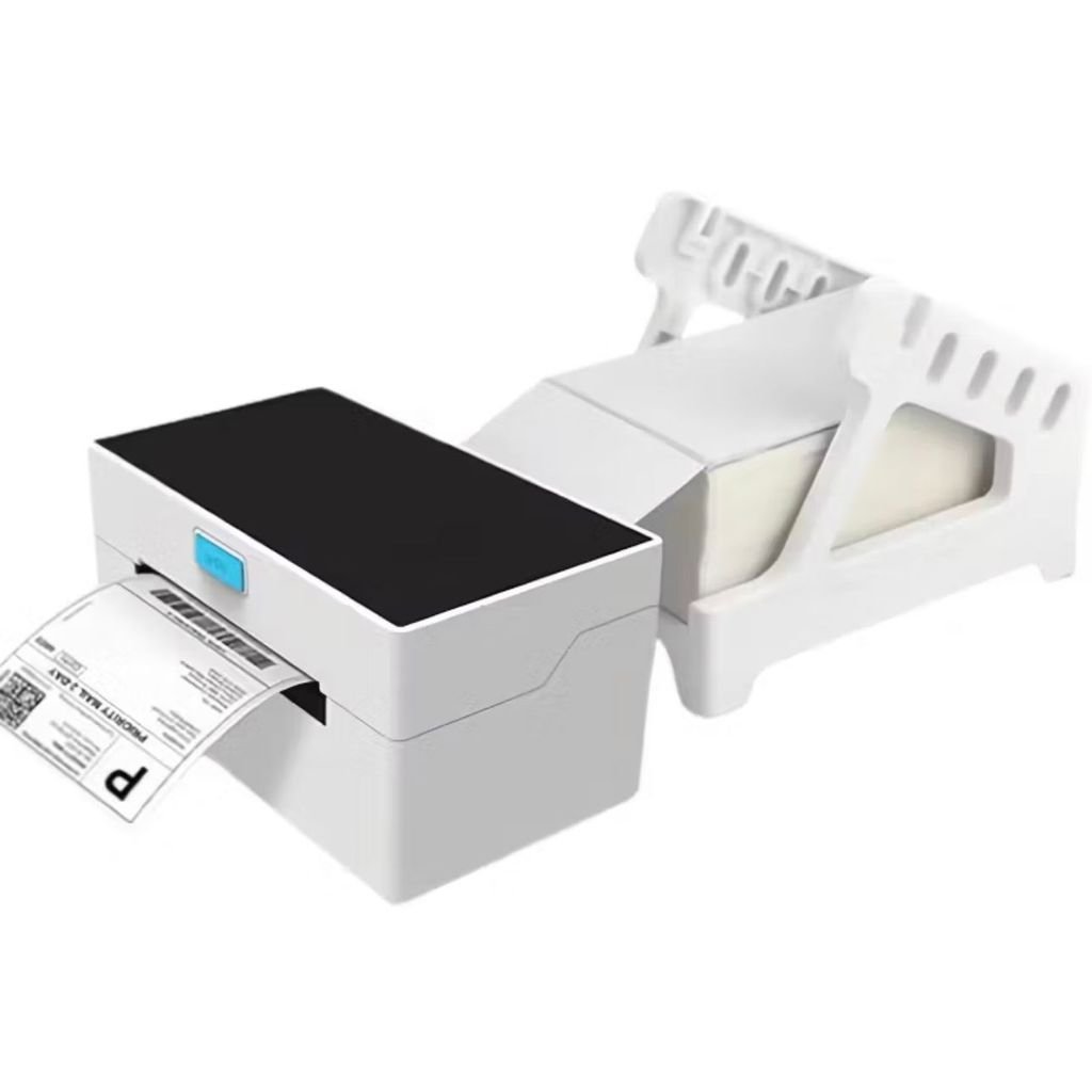 Impressora Termica Etiquetas Adesivas Branco Portatil USB COM SUPORTE