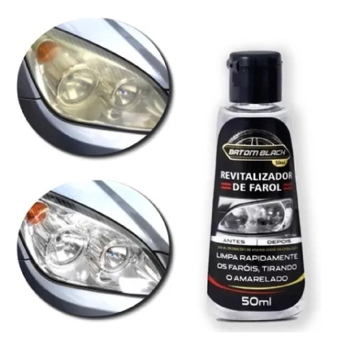 REVITALIZADOR DE FAROL - FAROL COMO NOVO SEM POLIR NEM LIXAR - ORIGINAL BATOM BLACK