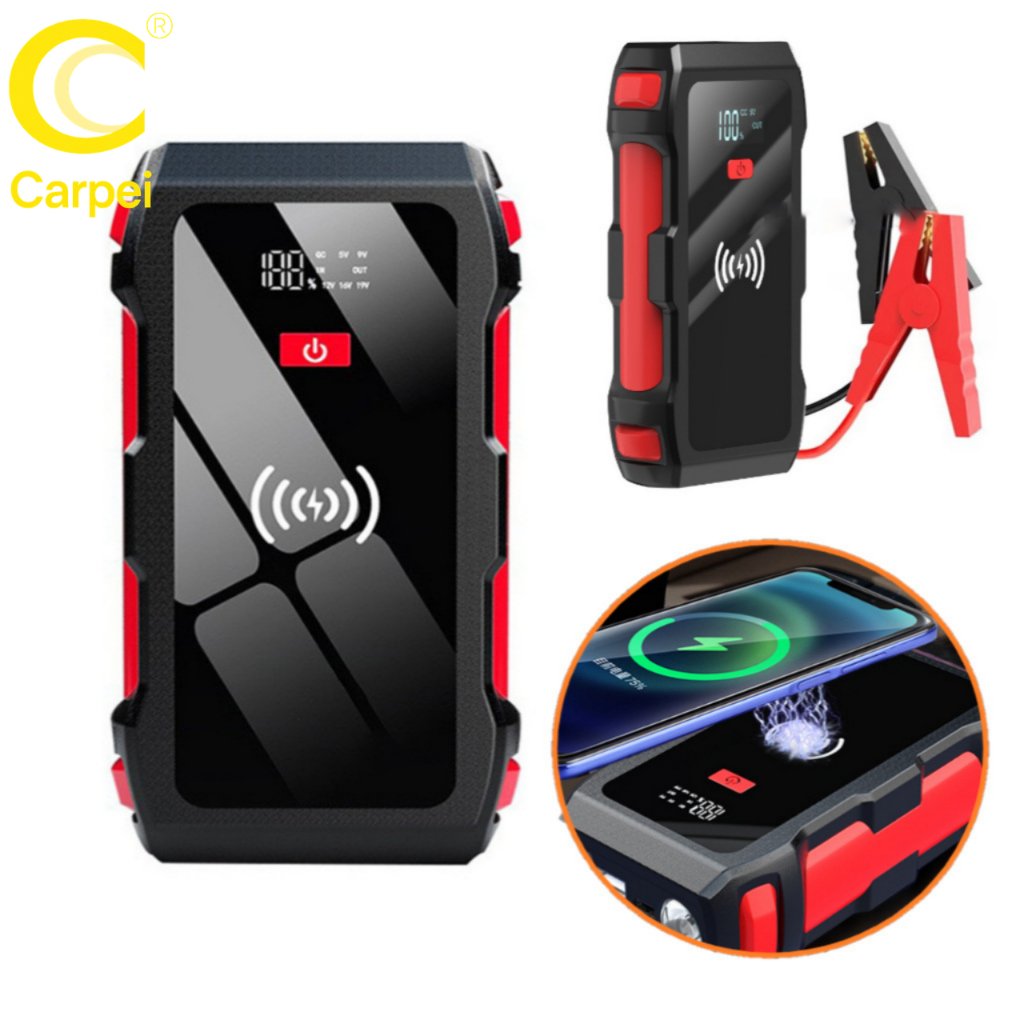 Auxiliador Partida PowerBank Portátil Multifuncional Indução 12000mAh 12V Moto Carro Celular