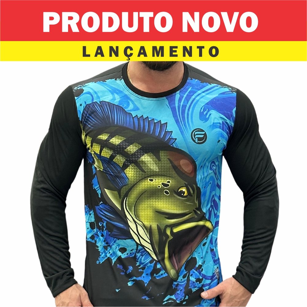 Camisa de Pesca Proteção Solar Uv50 Lançamento Blusa Com Tecido Dry fit Camiseta Peixe DE Pescaria