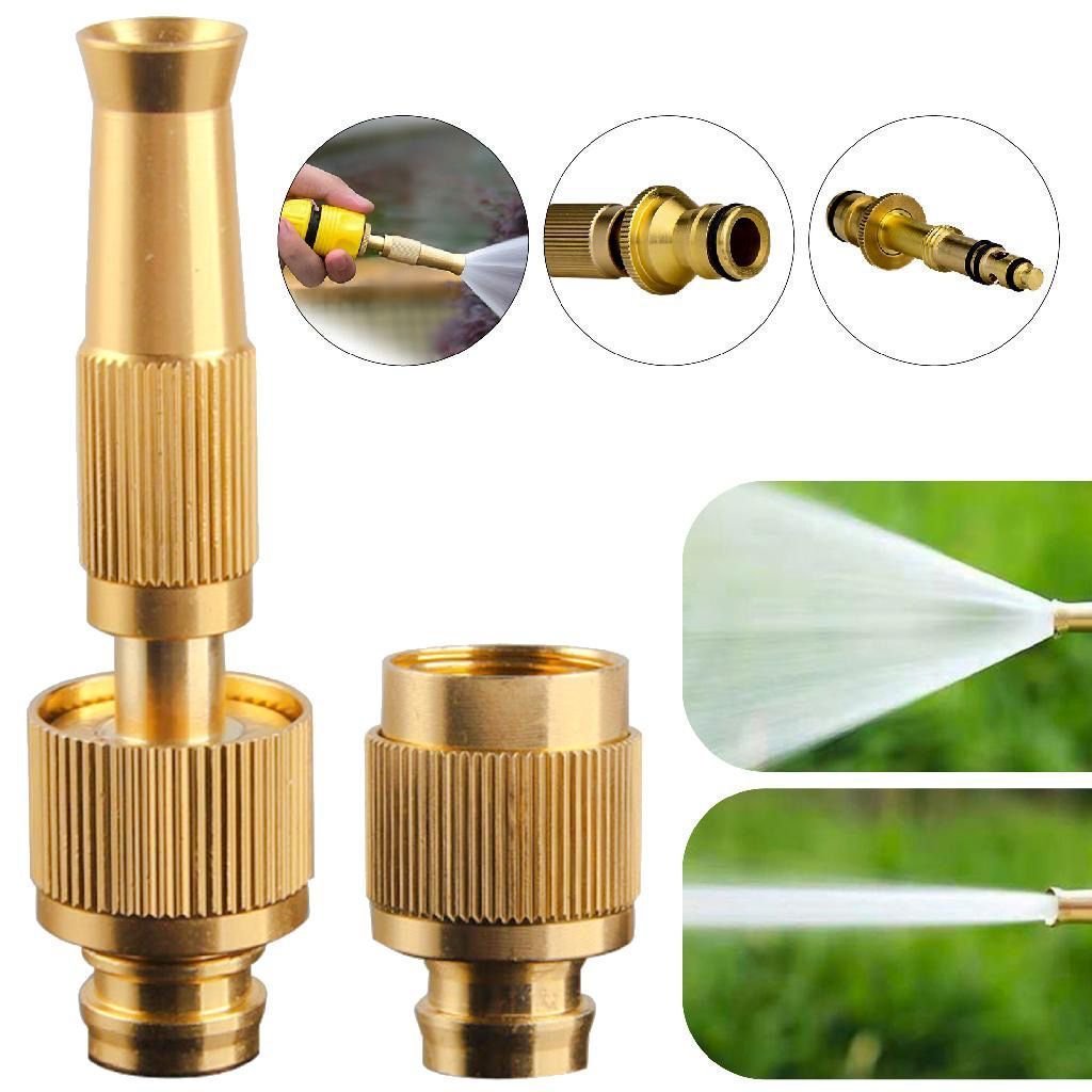 Pistola Spray De Água De Alta Pressão Com Ponta De Cobre Mangueira Bocal De Bronze