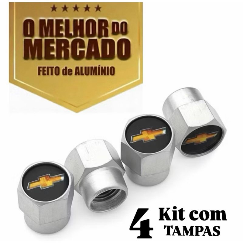 Tampas Bico Pneu Chevrolet Onix Cruze Corsa Spin S10 Montana Blaser Chevette Prisma