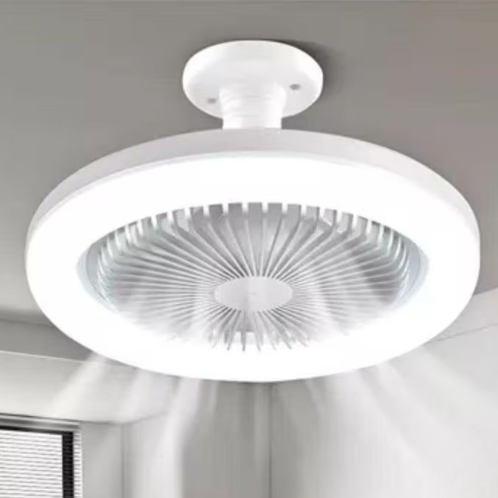 Ventilador Aromatizador Luminária 25w 5 Folhas Grande de Teto Silencioso Controle Remoto E27 Bivolt