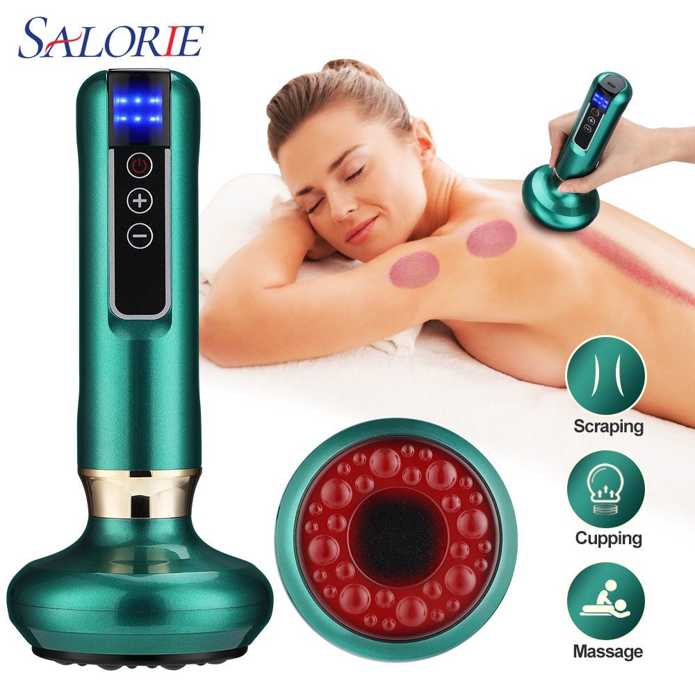 Salorie Ventosa Elétrica Massageador A Vácuo GuaSha Beleza Saúde Massagem De Raspagem De Calor