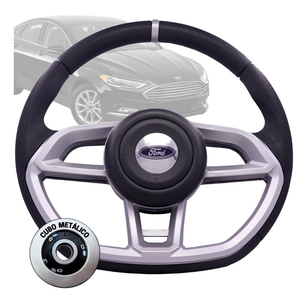 Volante Esportivo Gti Prata Zetec Fiesta Ka Ecosport